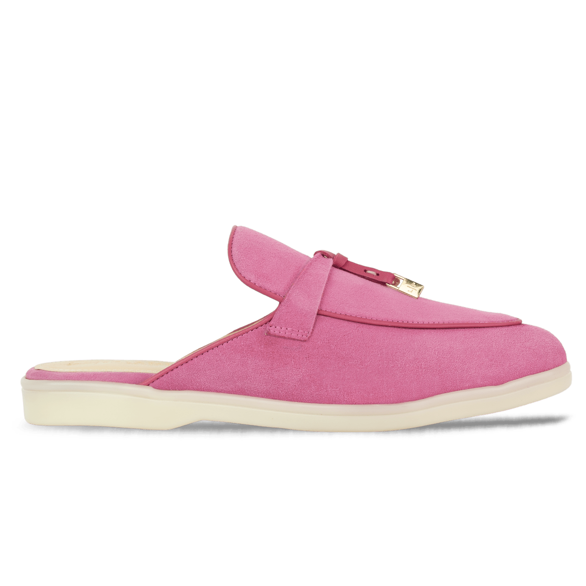 Mules en daim pour femme – rose fuchsia – Valentina - Lea & Paul Maroc