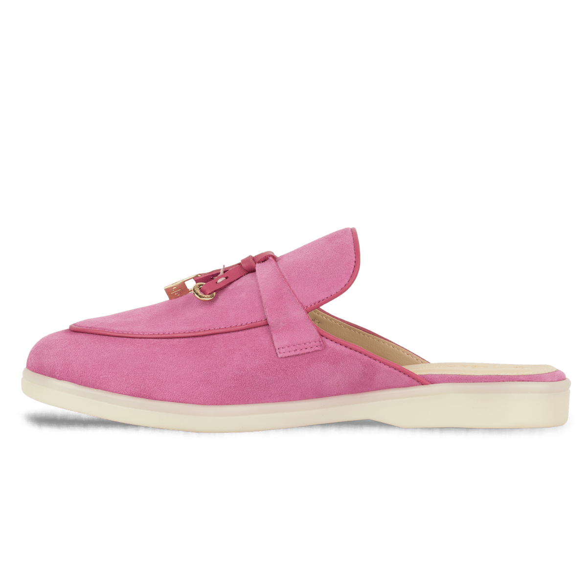 Mules en daim pour femme – rose fuchsia – Valentina - Lea & Paul Maroc