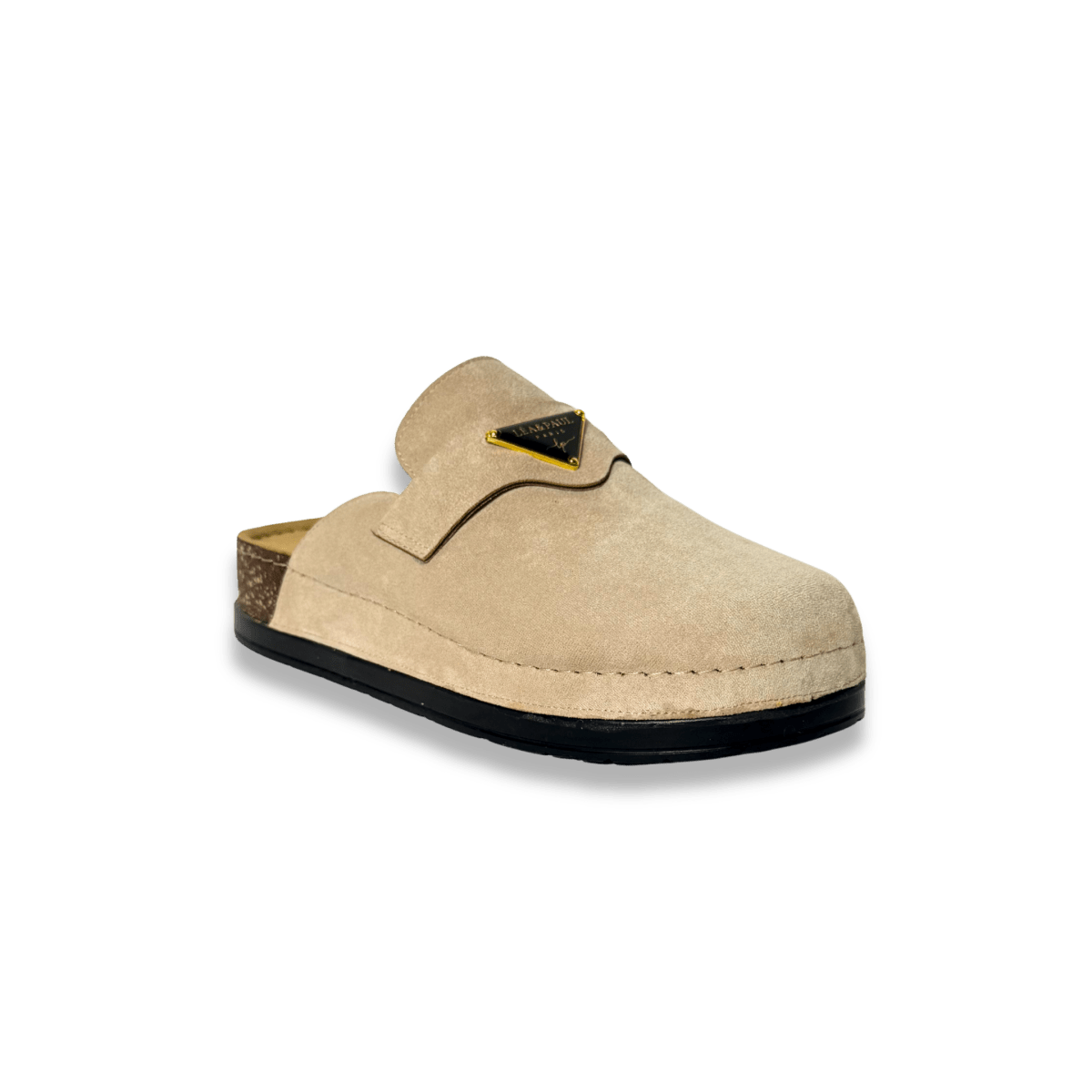 Sabot en daim fourré pour femmes - beige - Anaëlle - Lea & Paul Maroc