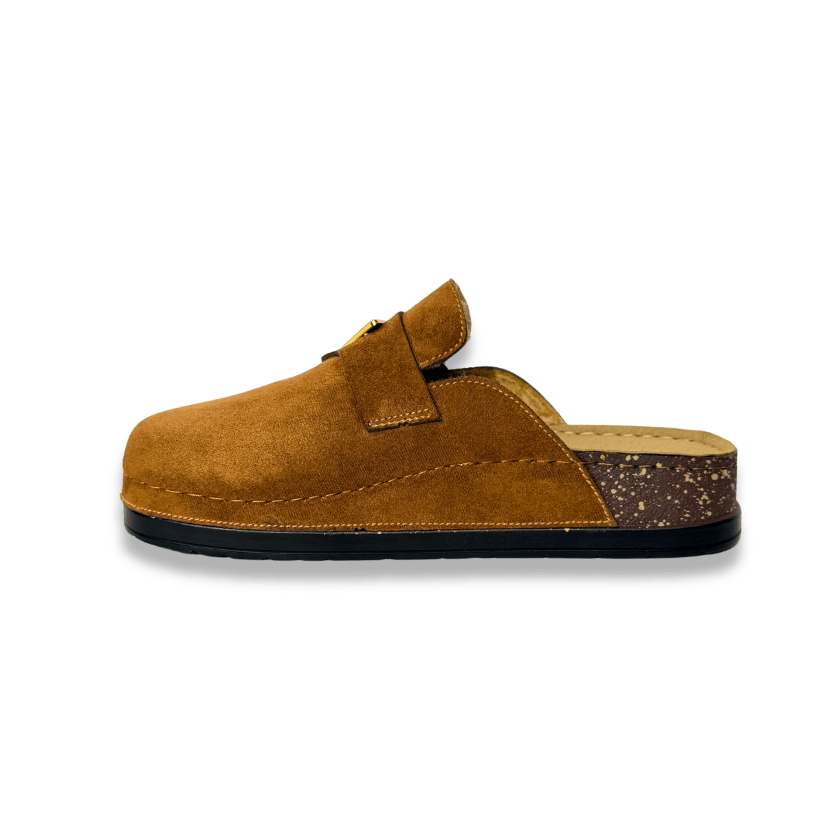 Sabot en daim fourré pour femmes - marron - Anaëlle - Lea & Paul Maroc