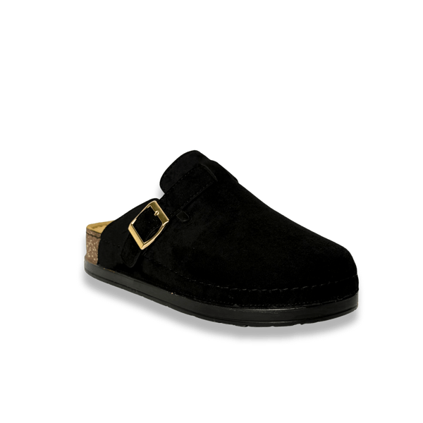 Sabot en daim pour femme - noir - Maélia