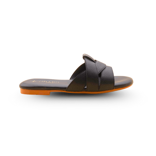 Sandales en cuir pour femme – Noir – Seraphine - Lea & Paul Maroc