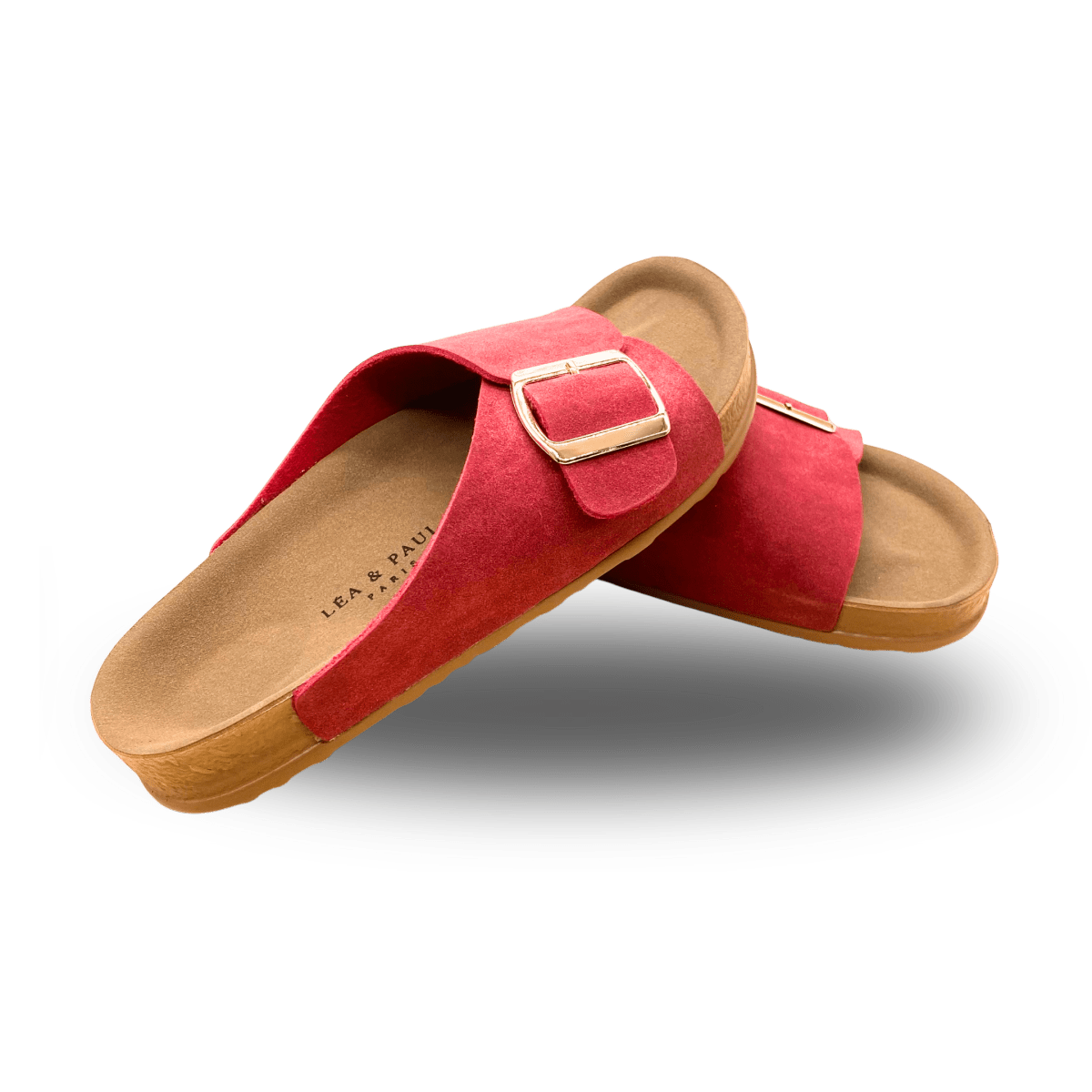 Sandales en daim pour femme – Rose – Angeline - Lea & Paul Maroc
