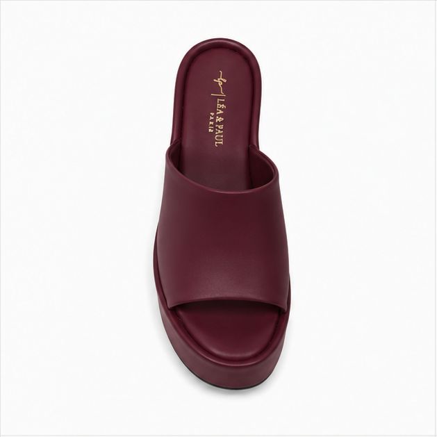 Sandales compensées pour femme – Grenat – Vitoria